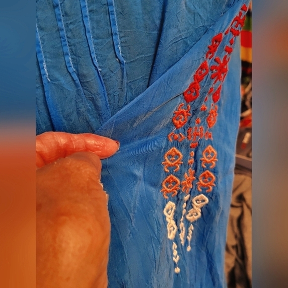 NWT Johnny Was Xs Embroidered, long sleeve tunic top - Picture 4 of 12